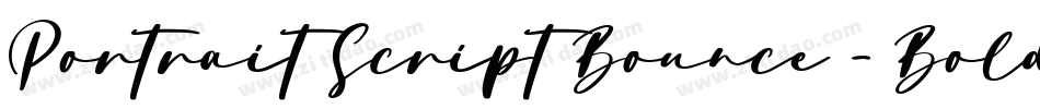Portrait Script Bounce - Bold字体转换